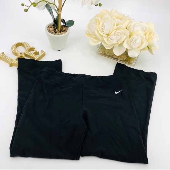 Nike Workout Stretch Crop Leggings Pants - Picture 3 of 4